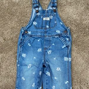 Girls Floral Osh Kosh Overalls 3T